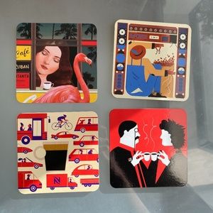 NWT - Nespresso Artwork Coasters Limited Edition - Set of 4